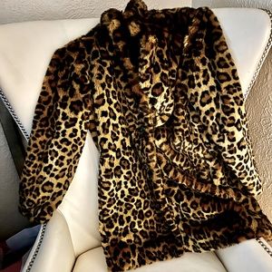 Zara TRF collection faux fur leopard coat*fabulous*